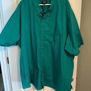 Harbor Bay Men's Teal Button-Down Shirt